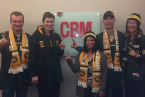 CBM’s Brian Thompson, Kelly Robinson, Christine Felix, Tom Schmit and nanette Kufeldt expect the Eskimos to put the RedBlacks dream season on ice.